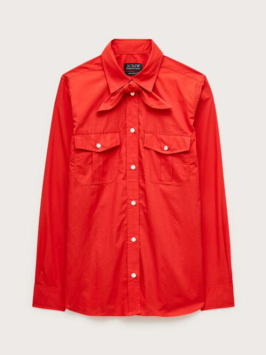 Bold Crimson Bow Tie Practical Top