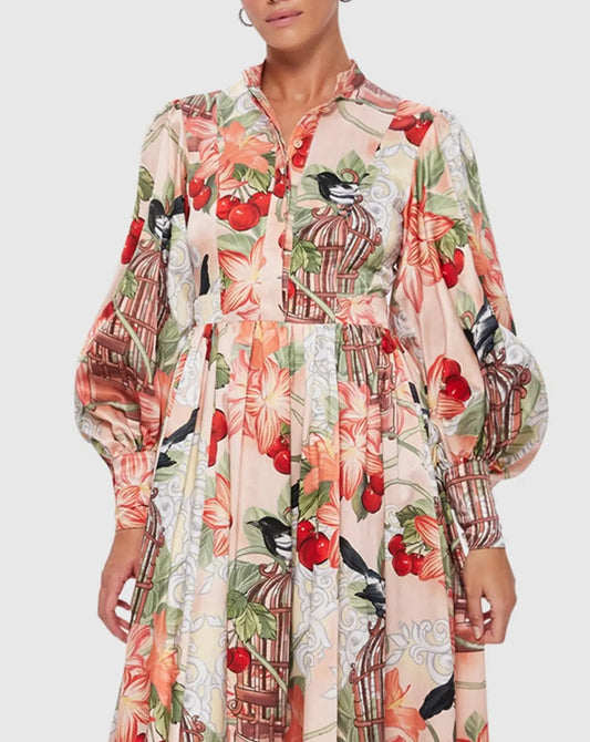 Azalea Print in Fortune Midi Dress speciaic