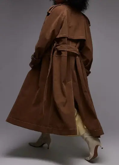 Chill Suede Oversize Trench Coat speciaic