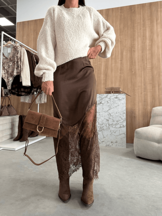 Chocolate Lace Skirt Braid - laseze