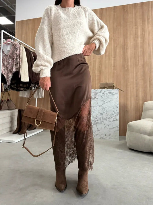 Chocolate Lace Skirt Braid chicsfit