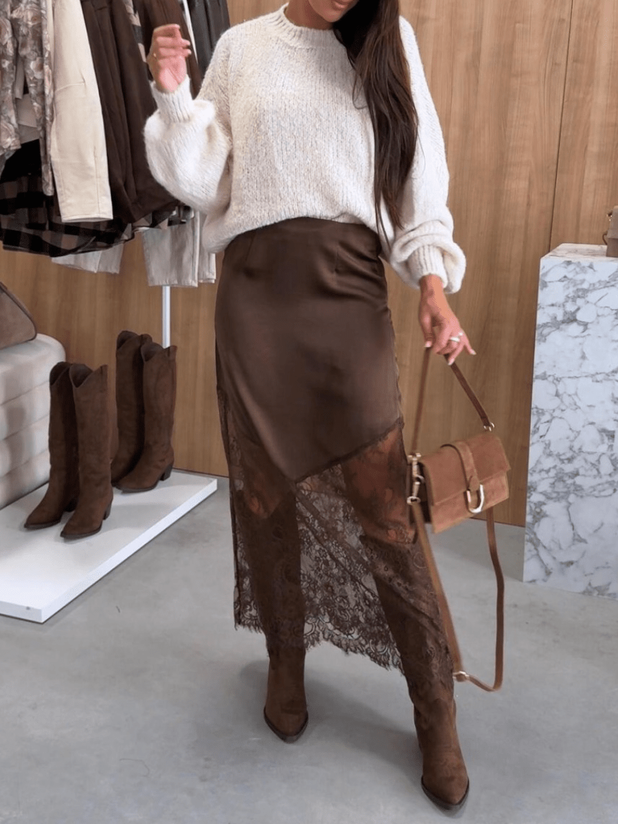 Chocolate Lace Skirt Braid - laseze