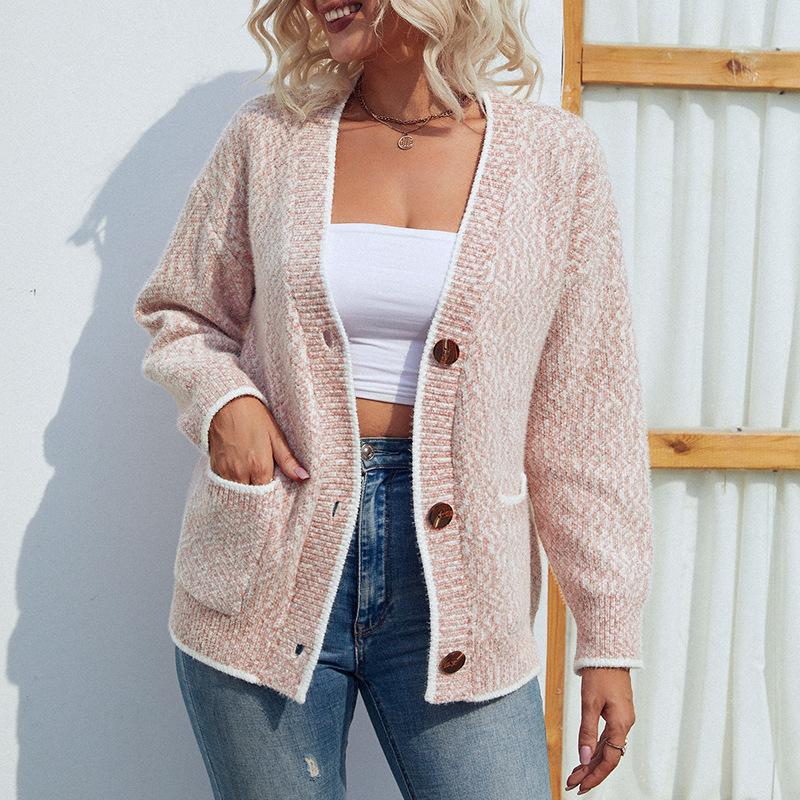Clashing Buttons Knitted Cardigan speciaic