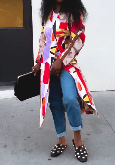 Colorblock Printed Jacket - laseze