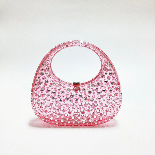 Dazzle Acrylic Diamond Handbag voguety