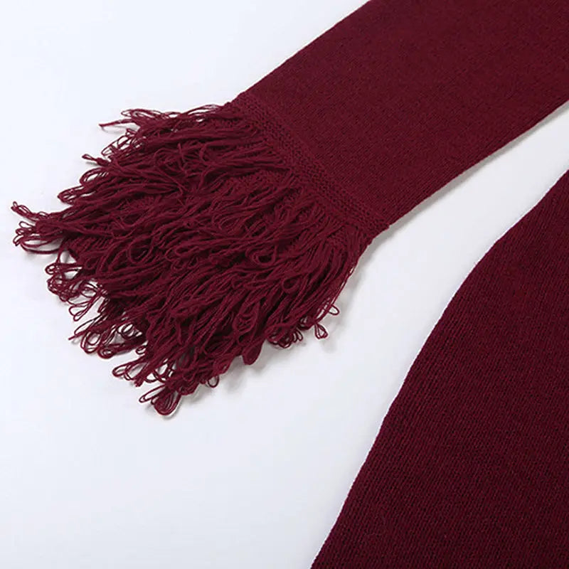 Deep V-Neck Faux Fur Trim Sweater Maxi Dress laseze