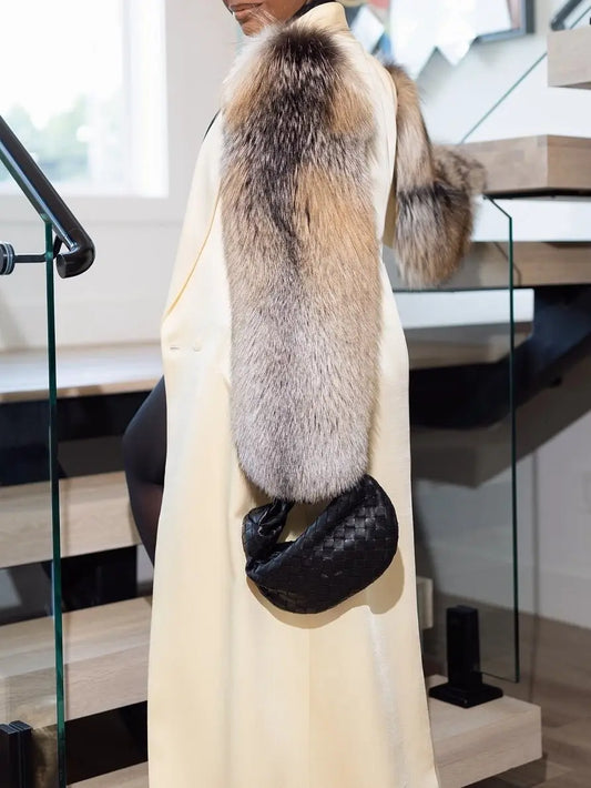 Eco-friendly Fur Stitching Coat fashgoods