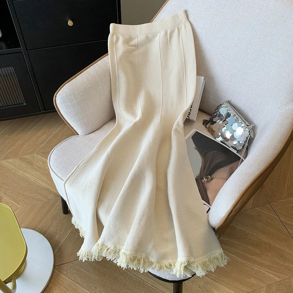 Elegant Fishtail Knit Skirt speciaic