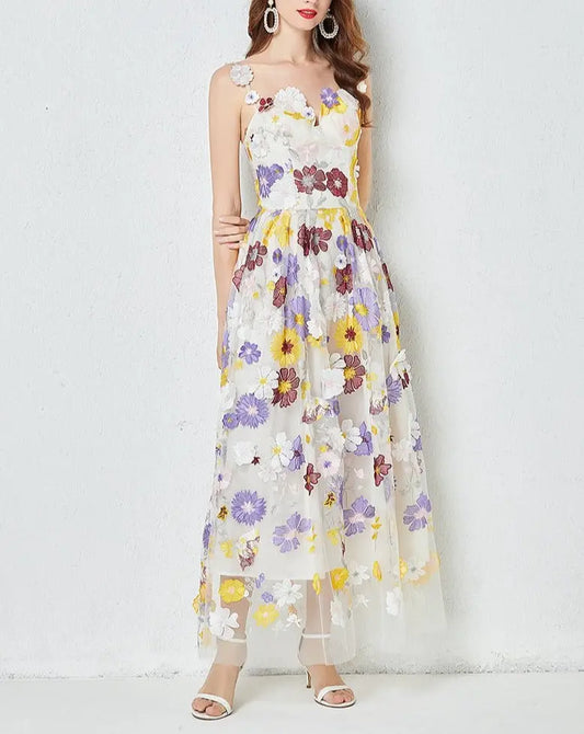 Embroidered Floral Camisole Dress speciaic