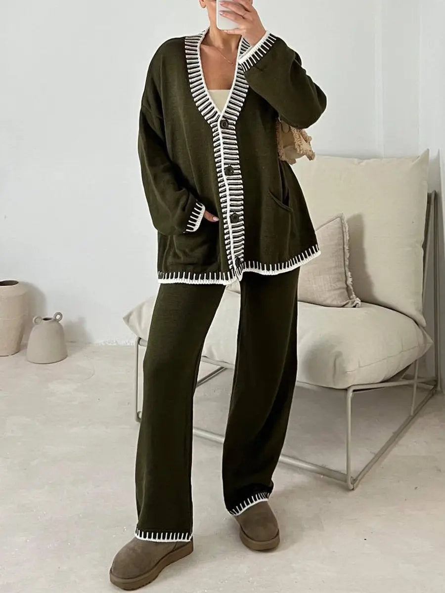 Fashion Casual Knitted Two-piece Set mymodle