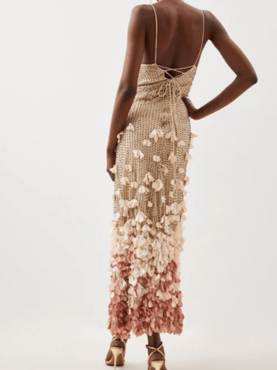 Floral Decal Dress - laseze