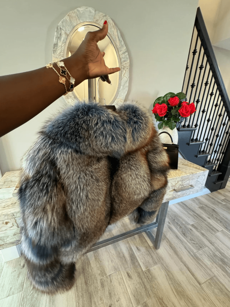 Fox fur jacket lavetri