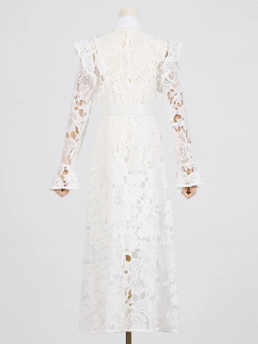 Lace Butterfly Sleeve Midi Dress speciaic