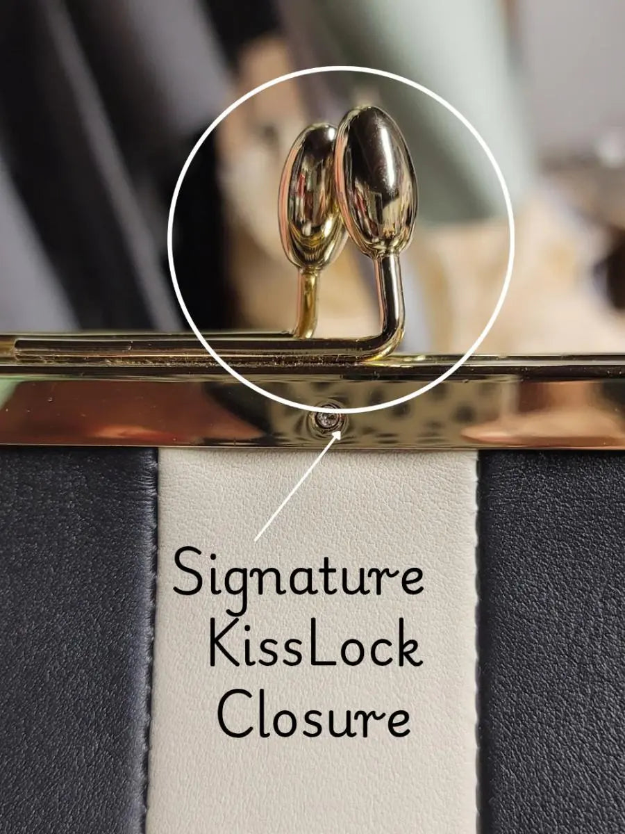 Leather Kisslock Frame Bag voguety