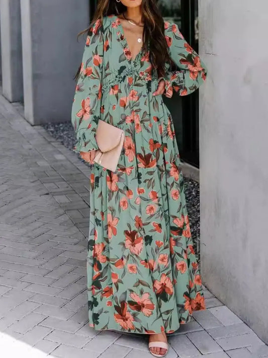 Long Sleeve Floral Maxi Dress speciaic