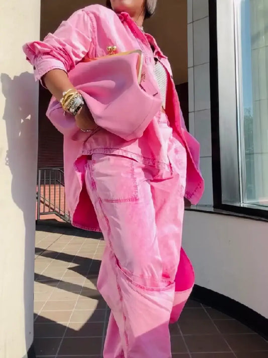 Pink Denim Suit speciaic
