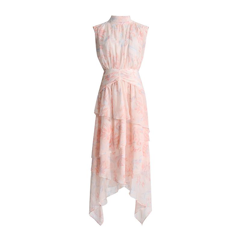 Pink Sleeveless Dress - laseze