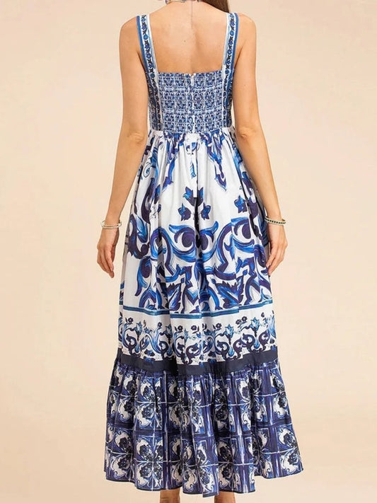 Printed Sling Dress - laseze