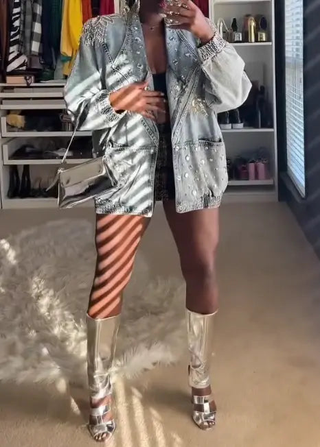 Retro Denim Blazer mirivon