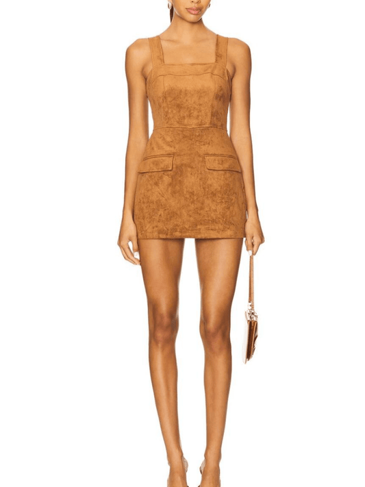 Short Suede Bodysuit laseze