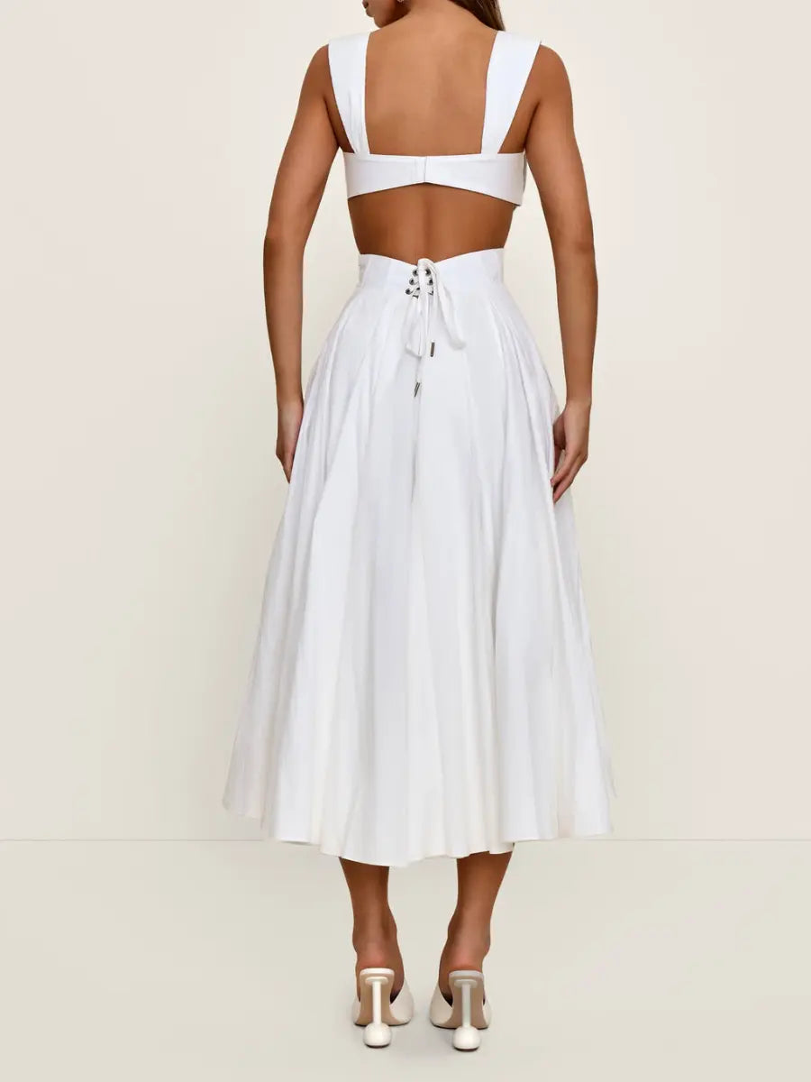Solid Color Sling Dress speciaic