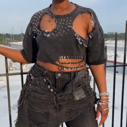 Stylish Rough Pin T-shirt voguety