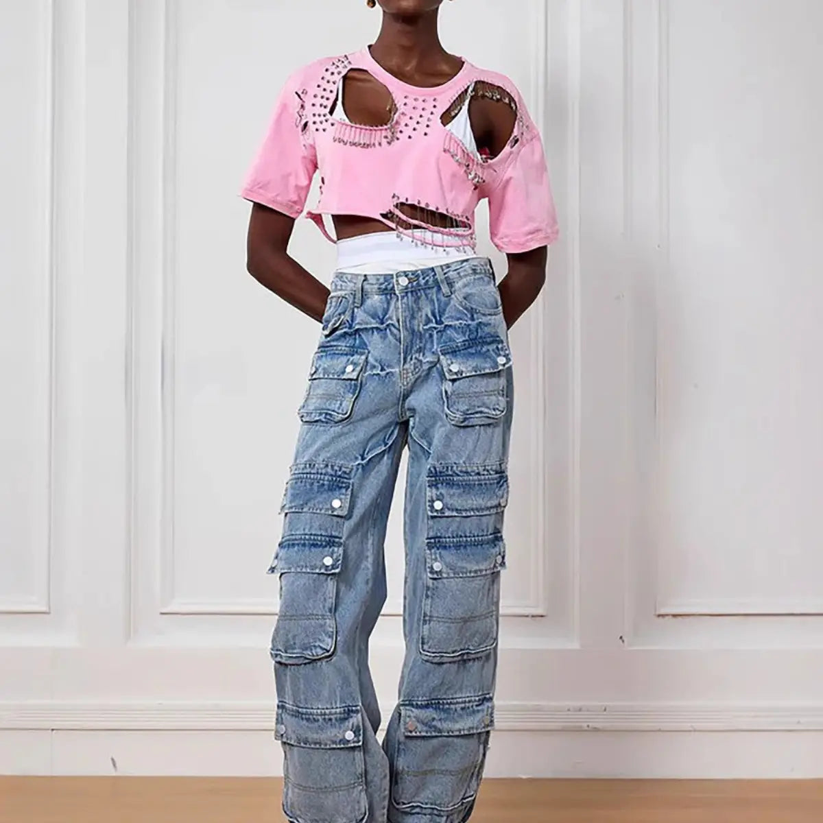 Stylish Rough Pin T-shirt speciaic