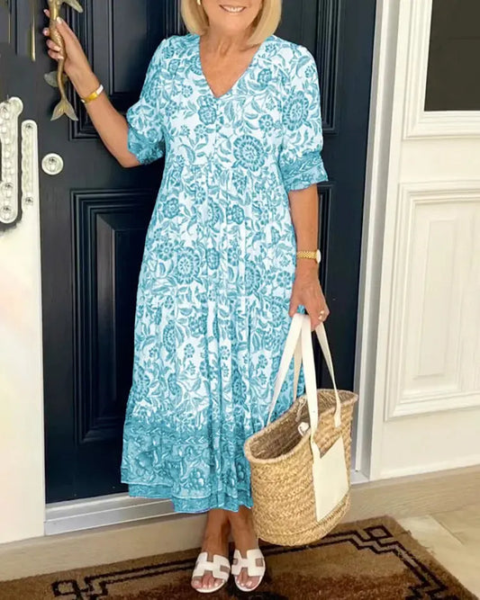 V-neck Bohemian Dress speciaic