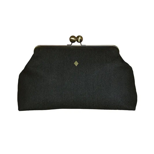 Vintage Gold-Frame Denim Evening Clutch speciaic