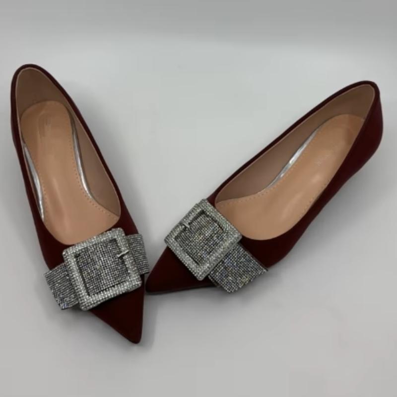 Women's Dazzle Rhinestone Flat Shoes - laseze