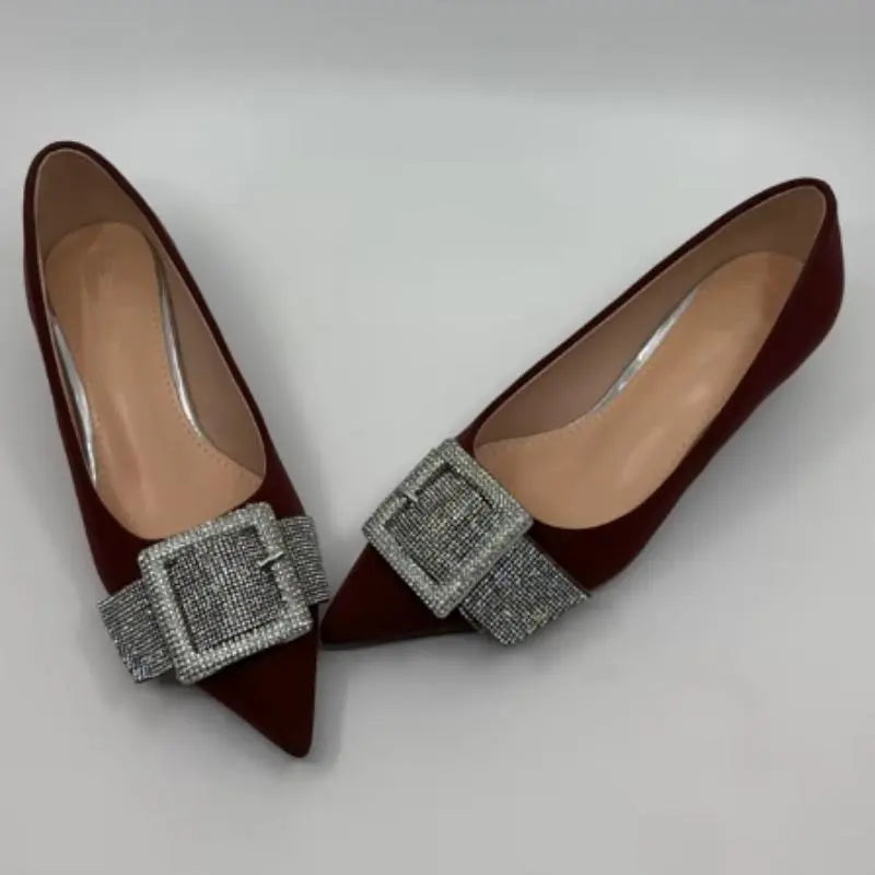 Women's Dazzle Rhinestone Flat Shoes haichic