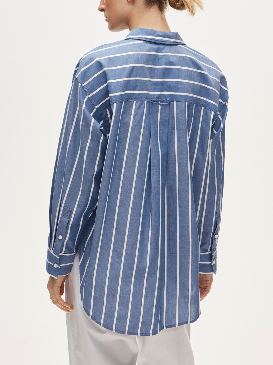 Coastal Breeze | Oversized Striped Button-Down Shirt