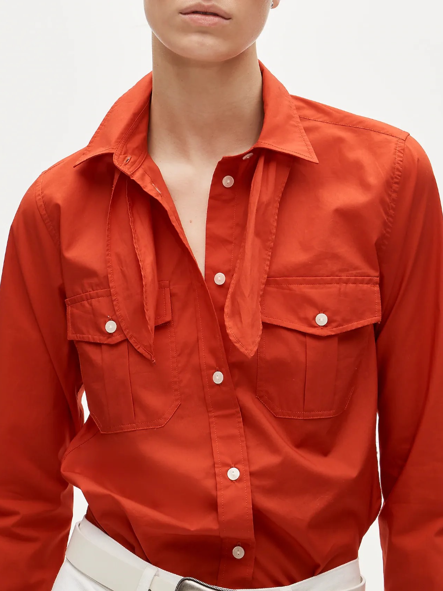 Bold Crimson Bow Tie Practical Top