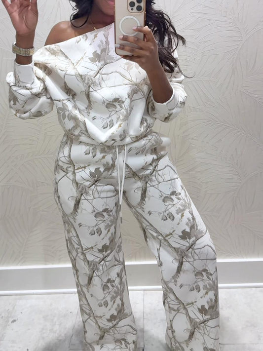 Nature-Inspired Off-Shoulder Set