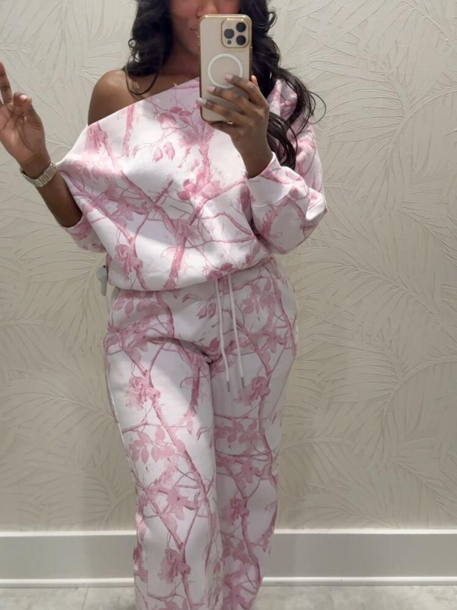 Nature-Inspired Off-Shoulder Set