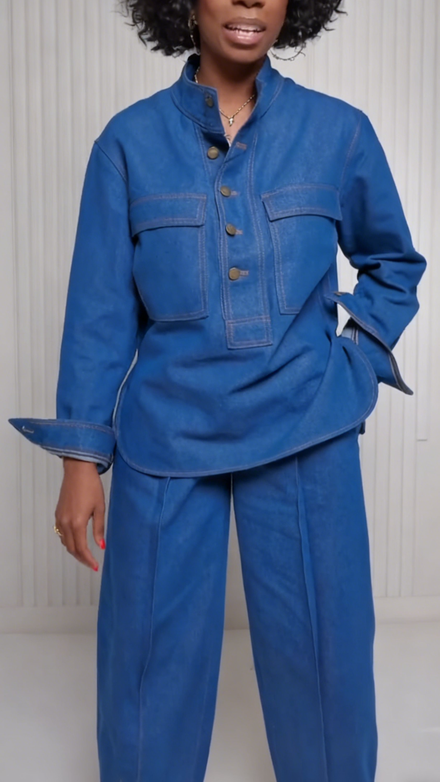 Oversized Denim Two-Piece