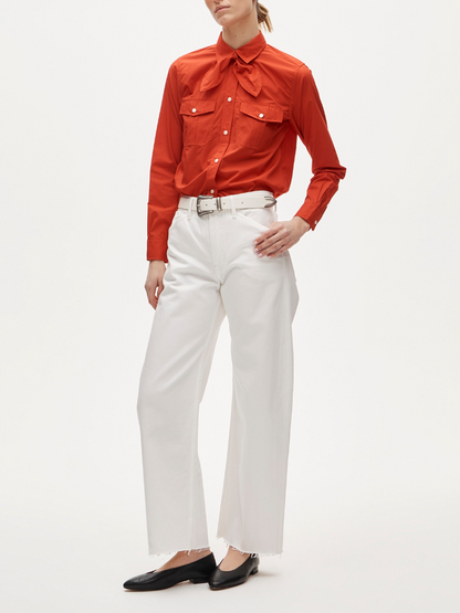 Bold Crimson Bow Tie Practical Top