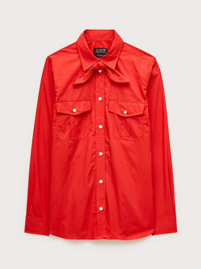 Bold Crimson Bow Tie Practical Top