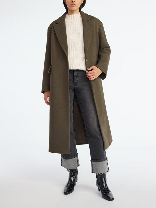 Women's And Women's Plus Oversized Faux Wool Coat(Plus Size)