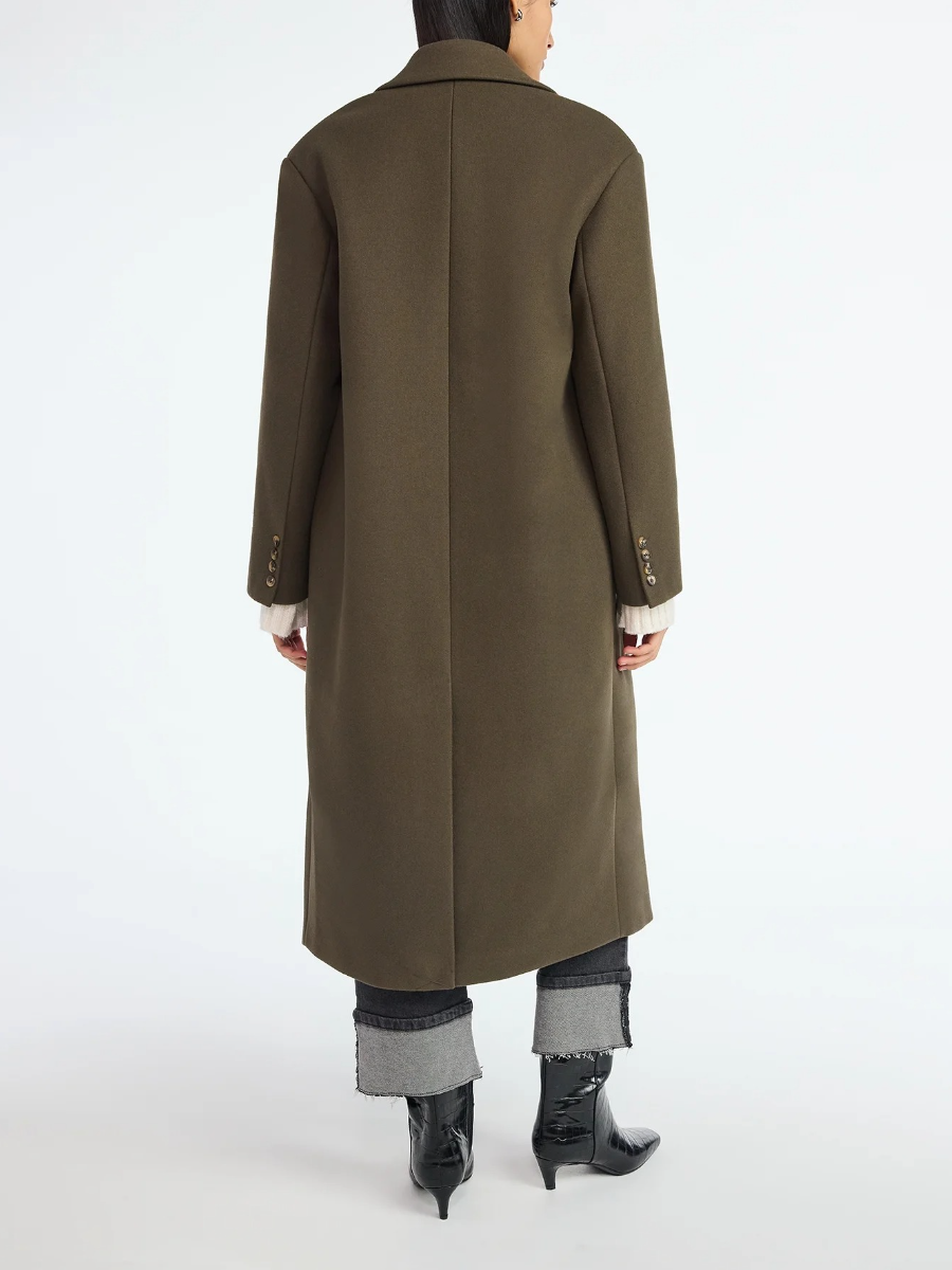 Women's And Women's Plus Oversized Faux Wool Coat(Plus Size)