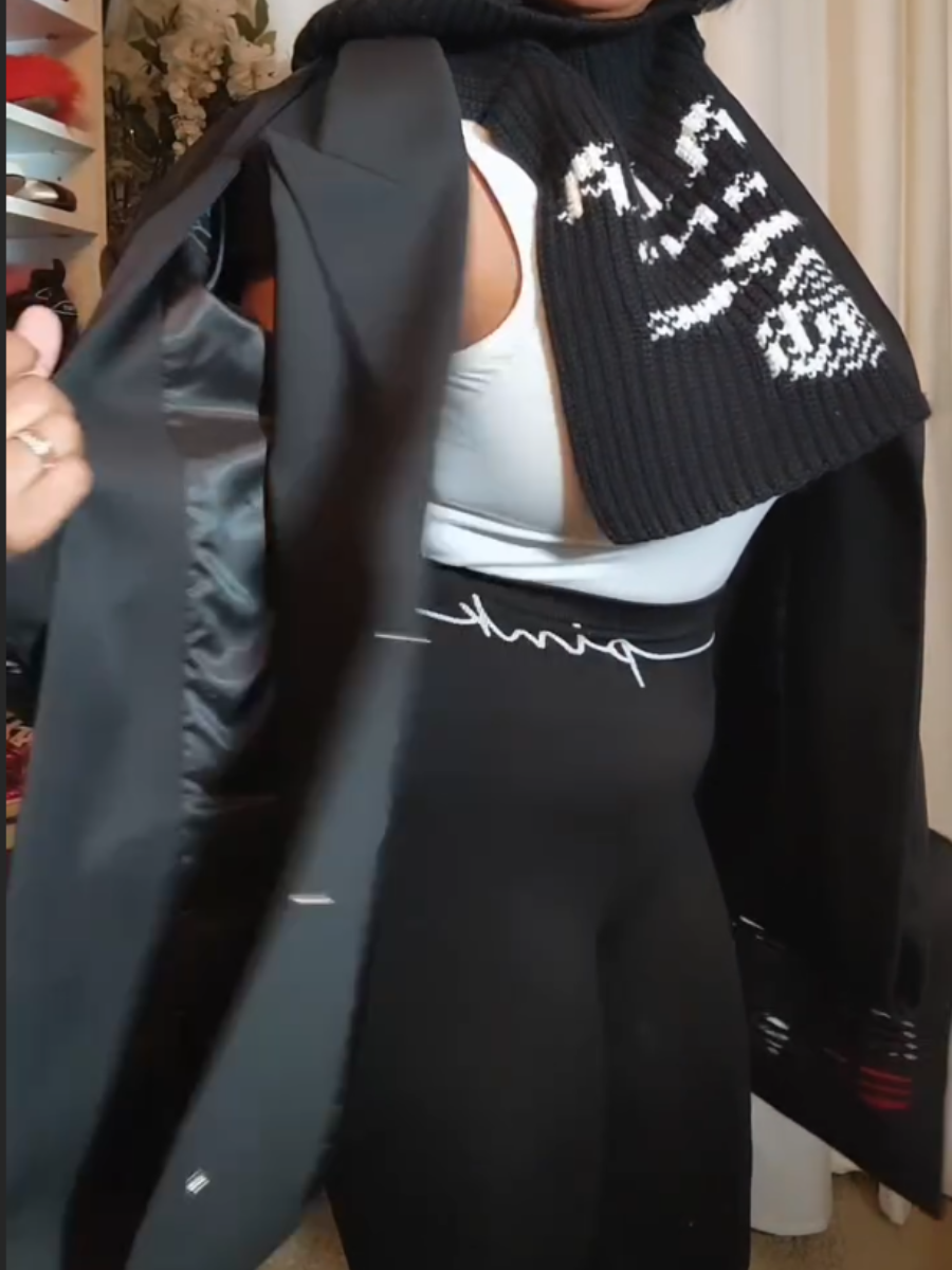 Oversized Black Structured Blazer laseze