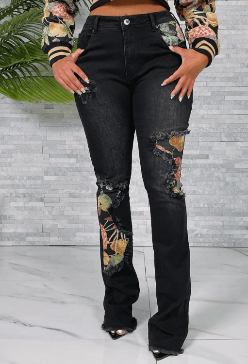 Black Stretch Jeans - laseze