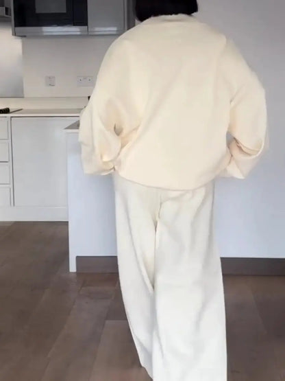 Buttercream Slouchy Knit Lounge Set - laseze