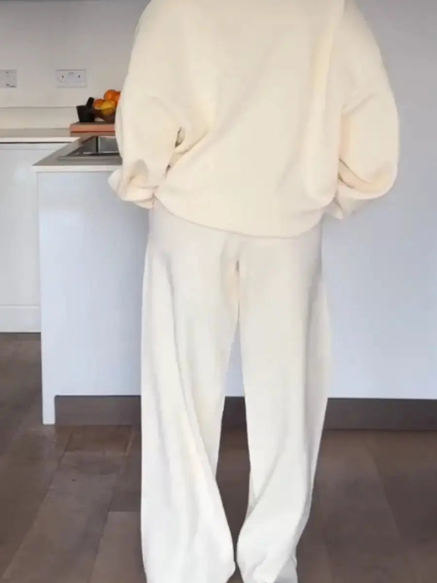 Buttercream Slouchy Knit Lounge Set - laseze