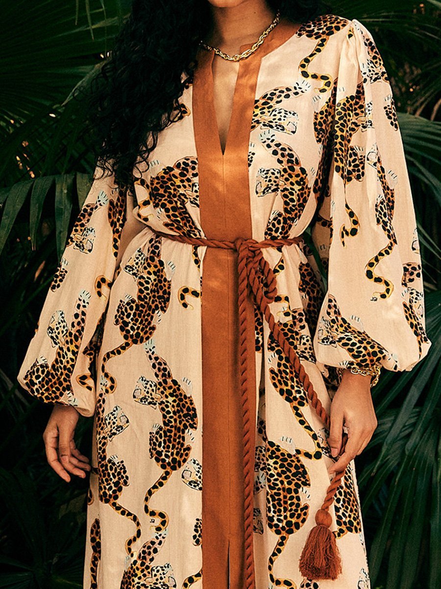 Casual Fashion Loose V-neck Elegant Dress speciaic