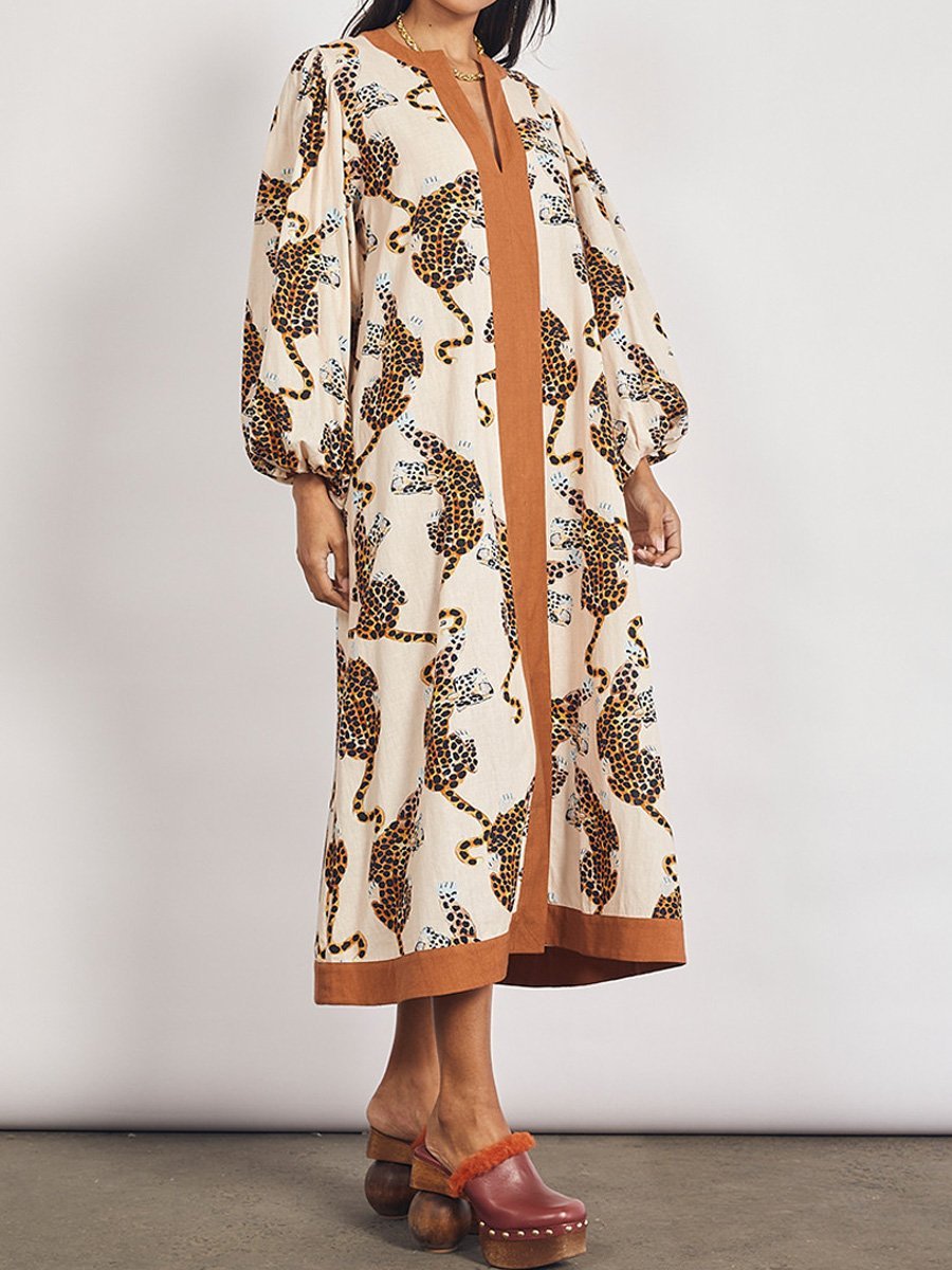 Casual Fashion Loose V-neck Elegant Dress speciaic