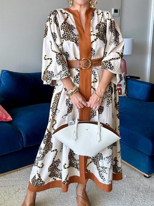 Casual Fashion Loose V-neck Elegant Dress speciaic