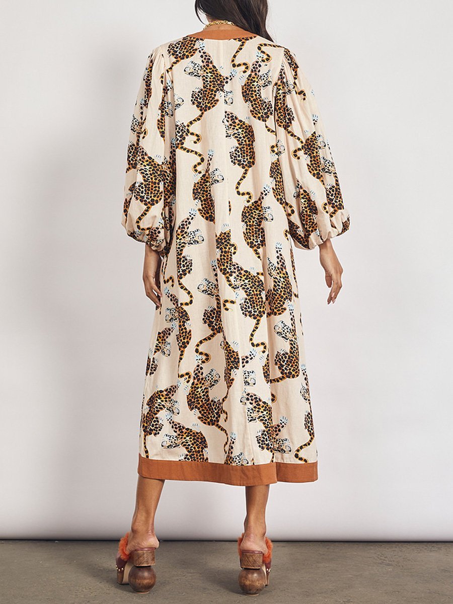 Casual Fashion Loose V-neck Elegant Dress speciaic