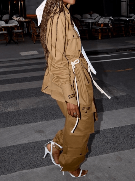 Chic Dirty Yellow Pants Set - laseze