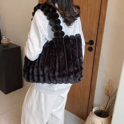 Chic Plush Tote Bag - laseze